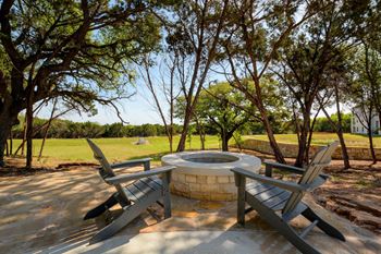 Outdoor lounges with fire pits